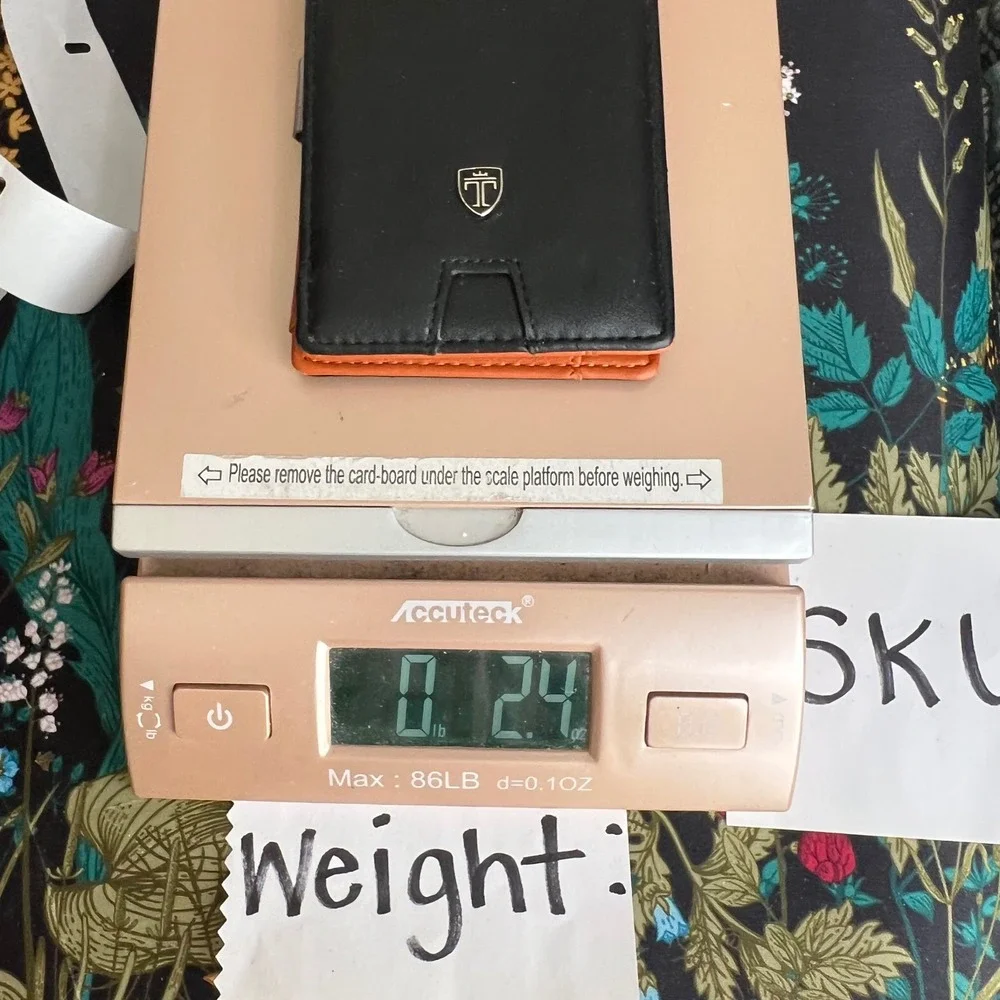 TRAVANDO Black Bi Fold Wallet Slim RFID Blocking Money Clip Card‎ Holder